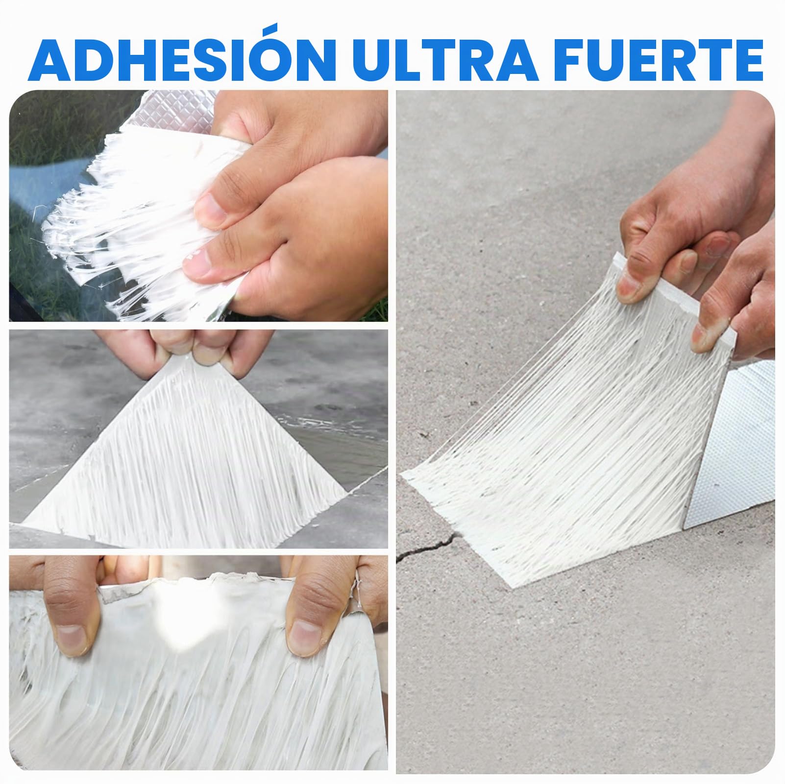 ADHES Cintas de butilo cinta impermeable cinta de aluminio cinta de reparación para fugas de techo, reparación de grietas, ruptura de tuberías 50mm x 5m