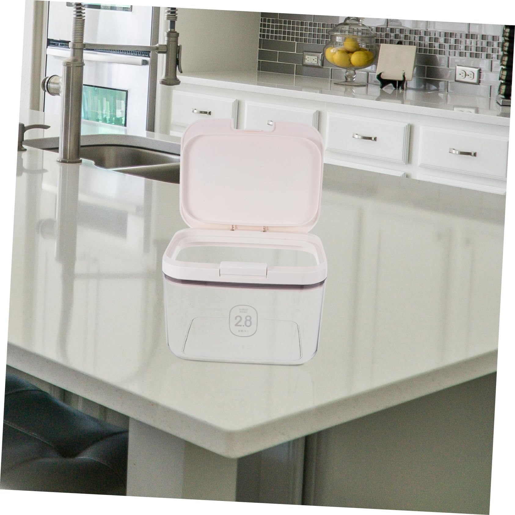 Contenitori Ermetici per Riso e Polvere 2 Pezzi in Abs Misurino per Cucina e Dispensa, Contenitori Versatili dal Design Moderno e Salvaspazio
