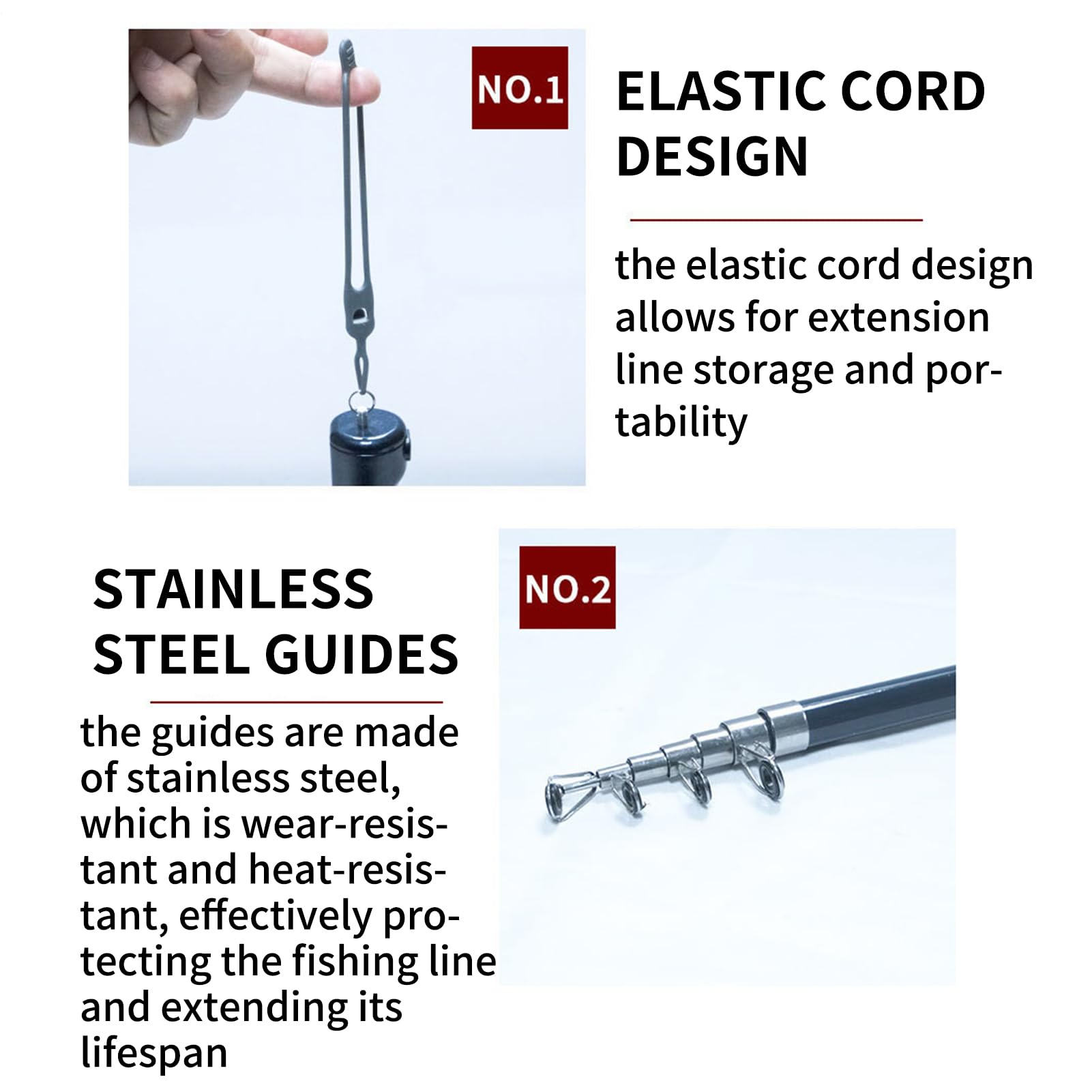 Canna da pesca portatile con impugnatura ergonomica in metallo | Canna da pesca al persico con morbida per acqua dolce e salata, pesca in barca, lago, fiume, mare, per bambini, adulti e