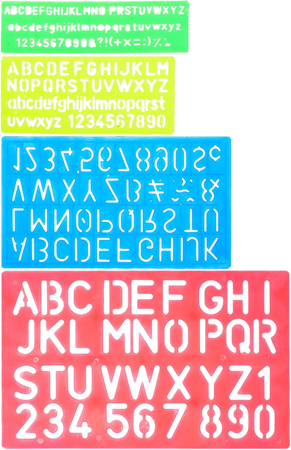 Chris.W Pack of 20 Letters and Numbers Alphabet Templates
