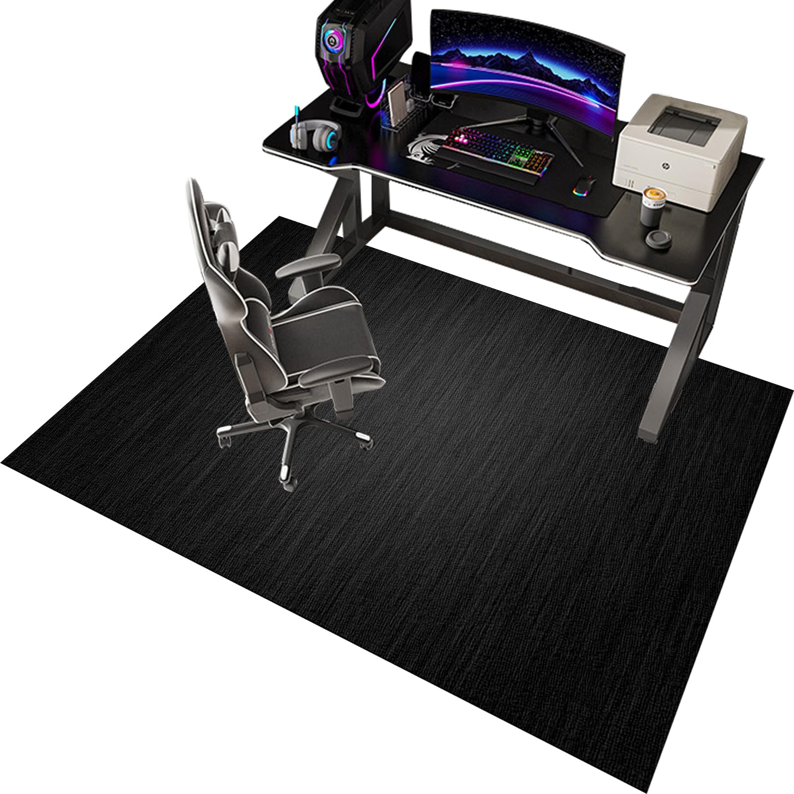 CCTSA Office Chair Mat for Carpet and Hardwood Floor, Carpet Protector Chair Mat for Office Chair, Gaming Chair Mat, Floor Mat Anti Slip for Home Office Gaming Room, Gaming Rug 160 x 180 cm