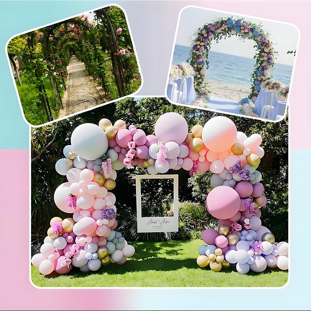 Arco Jardín Metálico, Estable Pérgolas Arch Boda, Soporte Enrejado Plantas Enredaderas Rosas 140 200 230 240cm, Tutor Trepadoras para Jardín Exterior, Fiesta De Bodas Decoracion(Black,W1.4 x H2.30m)