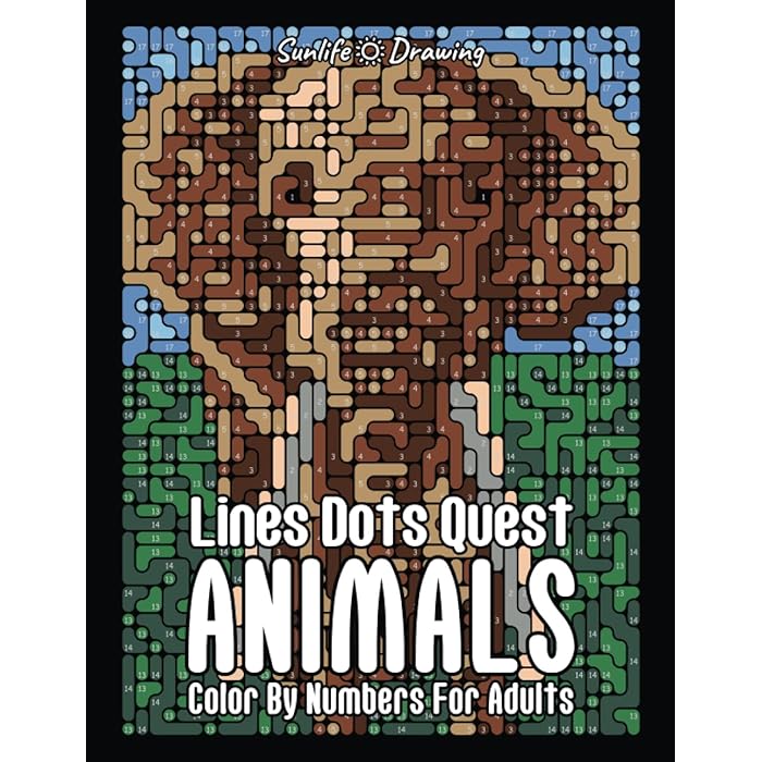 Buy Lines Dots Quest Animals Color By Numbers for Adults Color Quest