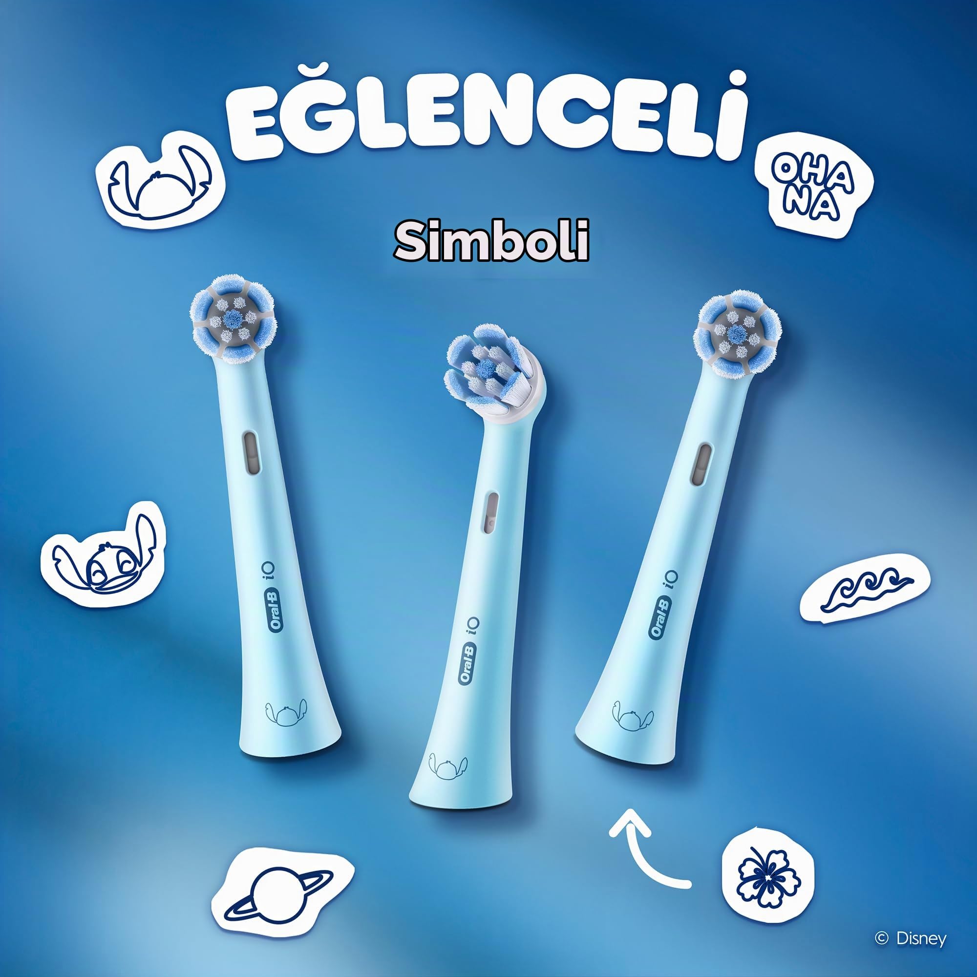 Oral-B iO Kids 6+ Stitch - Spazzolino da denti di ricambio, 4 pezzi
