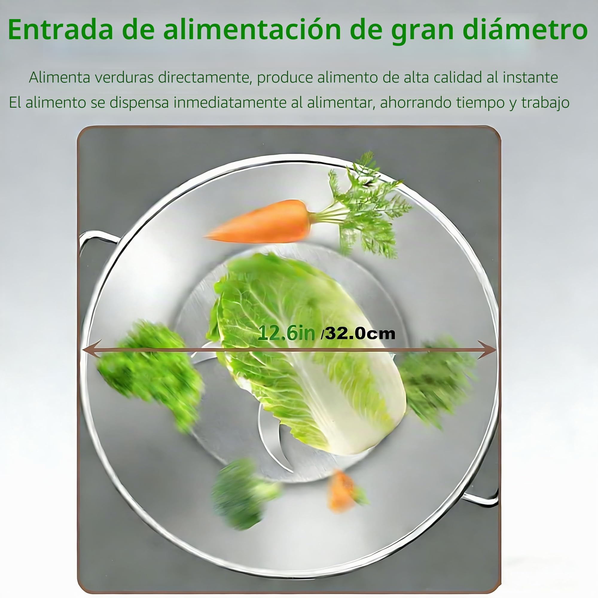 Picadora de Verduras de Alta Resistencia de 1800 W, procesador de Alimentos Comercial de 3500 RPM con 4 Cuchillas, Capacidad de 50 a 120 kg/h para alimento para Aves, Frutas y Jengibre.