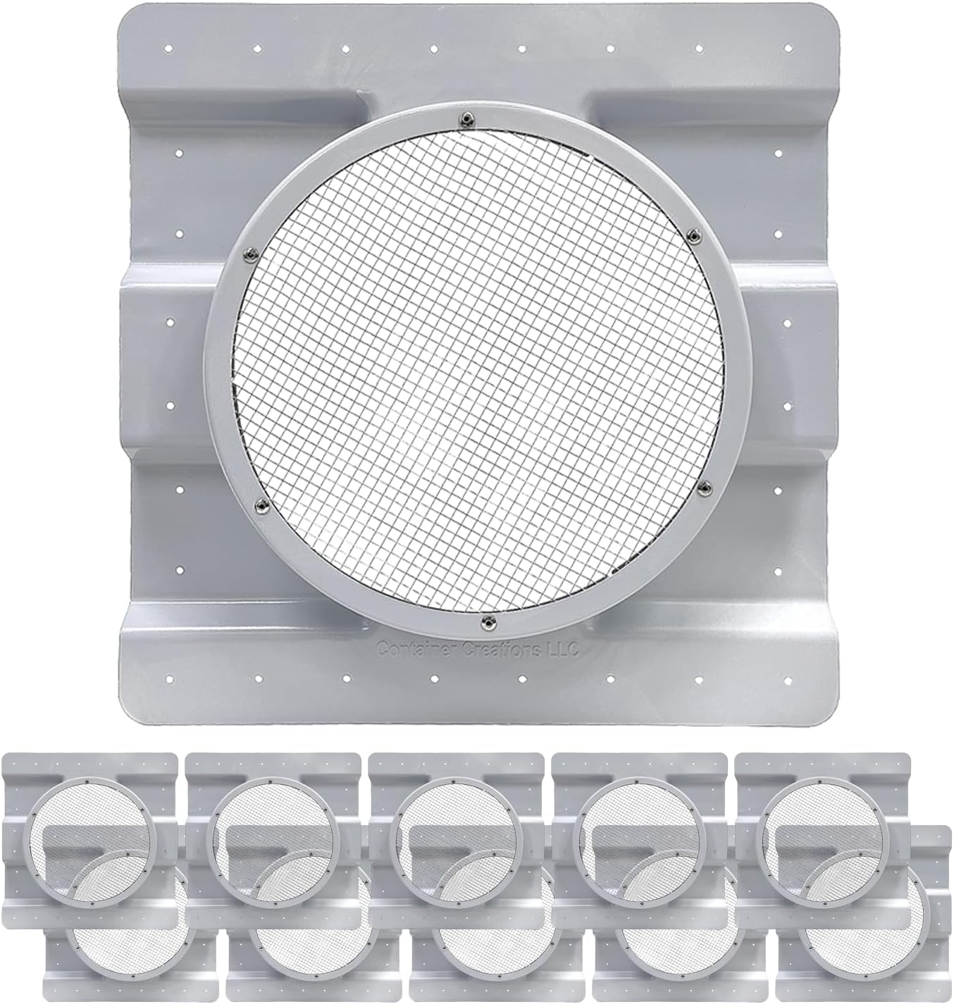 AdaptAIR Roof Turbine Vent (10 Pack) 12 inch Roof Vent Adapter - Designed for Conex Container, Shipping Container House, Fits Whirlybird Roof Vent and Solar Roof Vent Fan by Container Creations