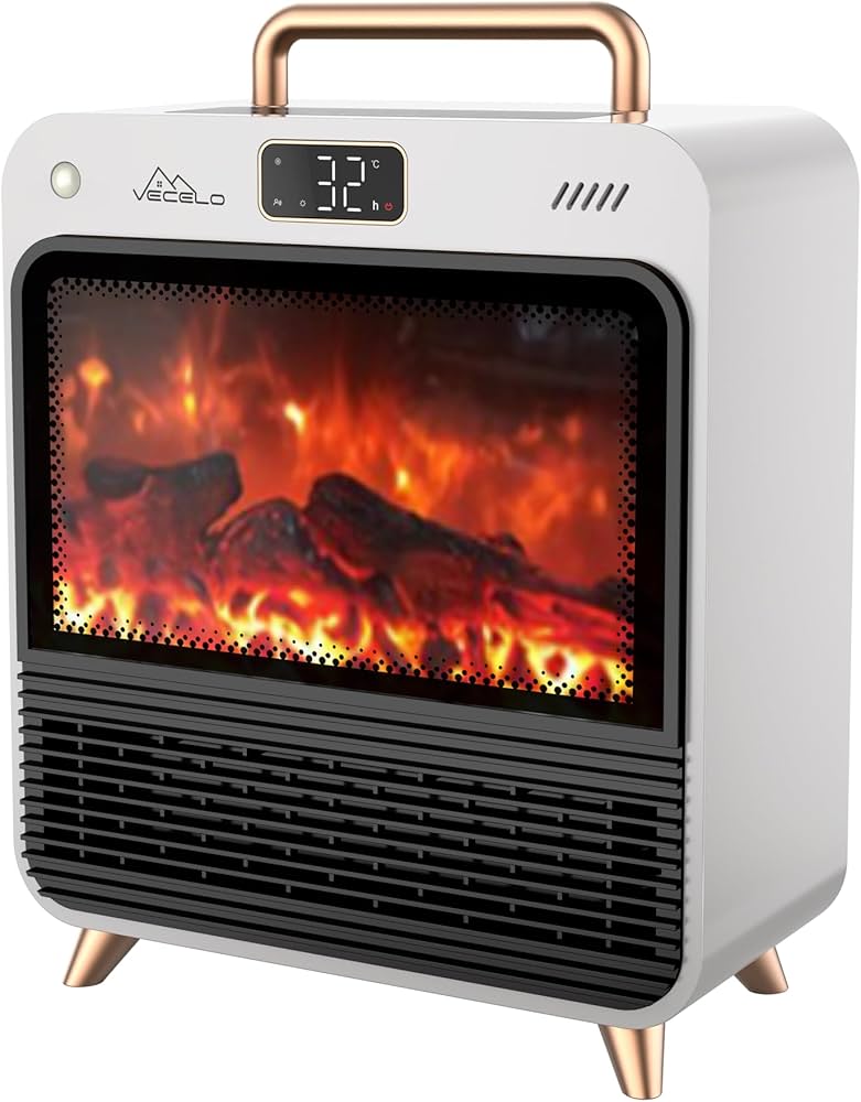 Amazon.co.jp : VECELO セラミックヒーター 暖炉型 人感センサー 【ECO