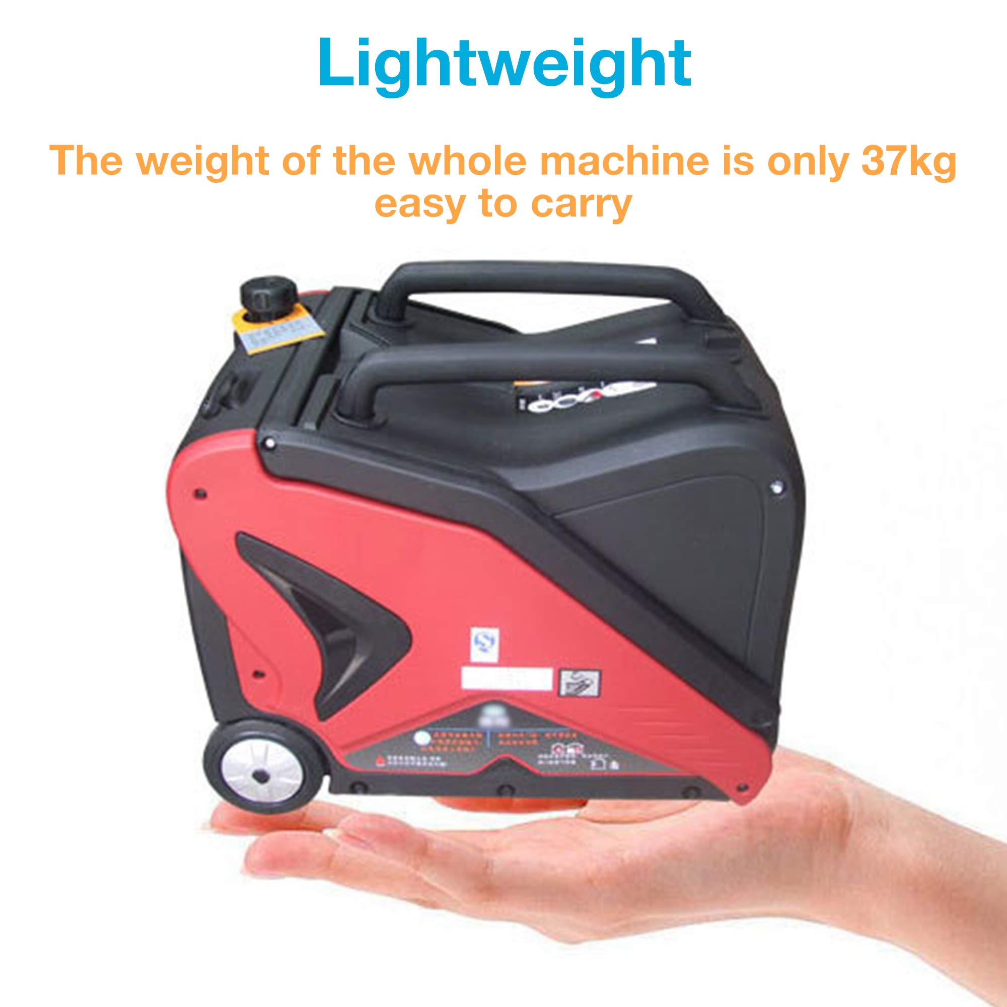 TGHY Generatore di Corrente Inverter Generatore a Gas 2000W / 3000W Spegnimento Carburante Super Silenzioso e Leggero Motore a 4 Tempi 79cc / 212cc