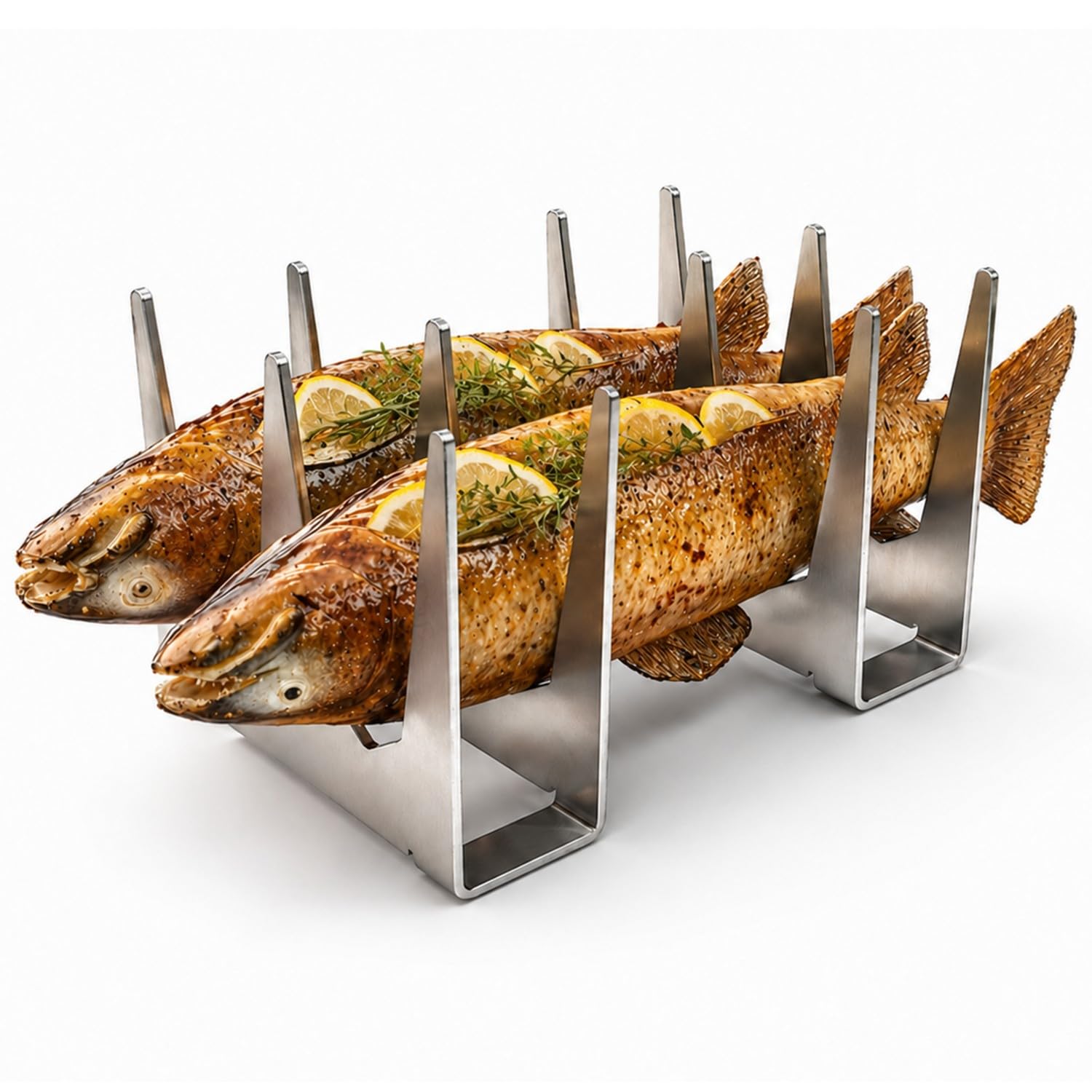 Fischhalter für Grill, Smoker, Räucher- Backofen