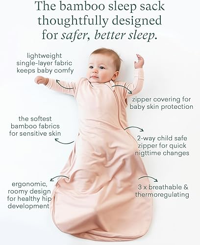 Miniatura 2 de PurComfy Supersoft Sleep Sack 0.5 TOG, Premium Bamboo Viscose Sleeping Bag Thin Baby Wearable Blanket 2-Way Zipper Sleep Sack Salvia