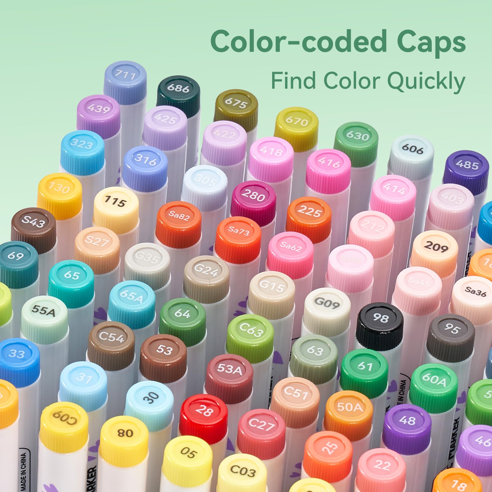 Arrtx 90 Colors Paint Markers Pens, Acrylic Paint Pens for Artists Adults Coloring Drawing Landscape Scenery Natural- Brush Tip for Rock Painting, Wood, Canvas, DIY Crafts Making Art Supplies-90B image 5
