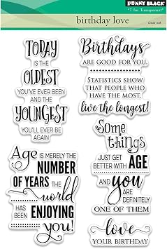 Penny Black 30-413 Birthday Love Stamps, 5"X7", Clear