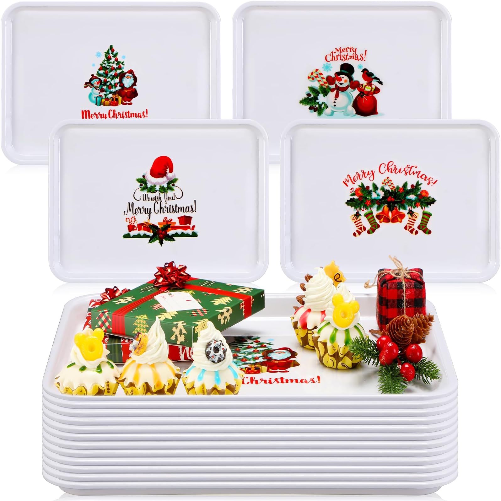 C.R. Gibson Holiday Plate Set For Dinners And Parties - View #10