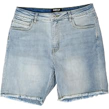 Handup Athletic Jean Short - JORT - 4-Way Super Stretch 5.5" Inseam Denim Short - Athletic Shorts - Breathable Lightweight Denim US, Alpha, XX-Small, Regular, Regular, Light Blue