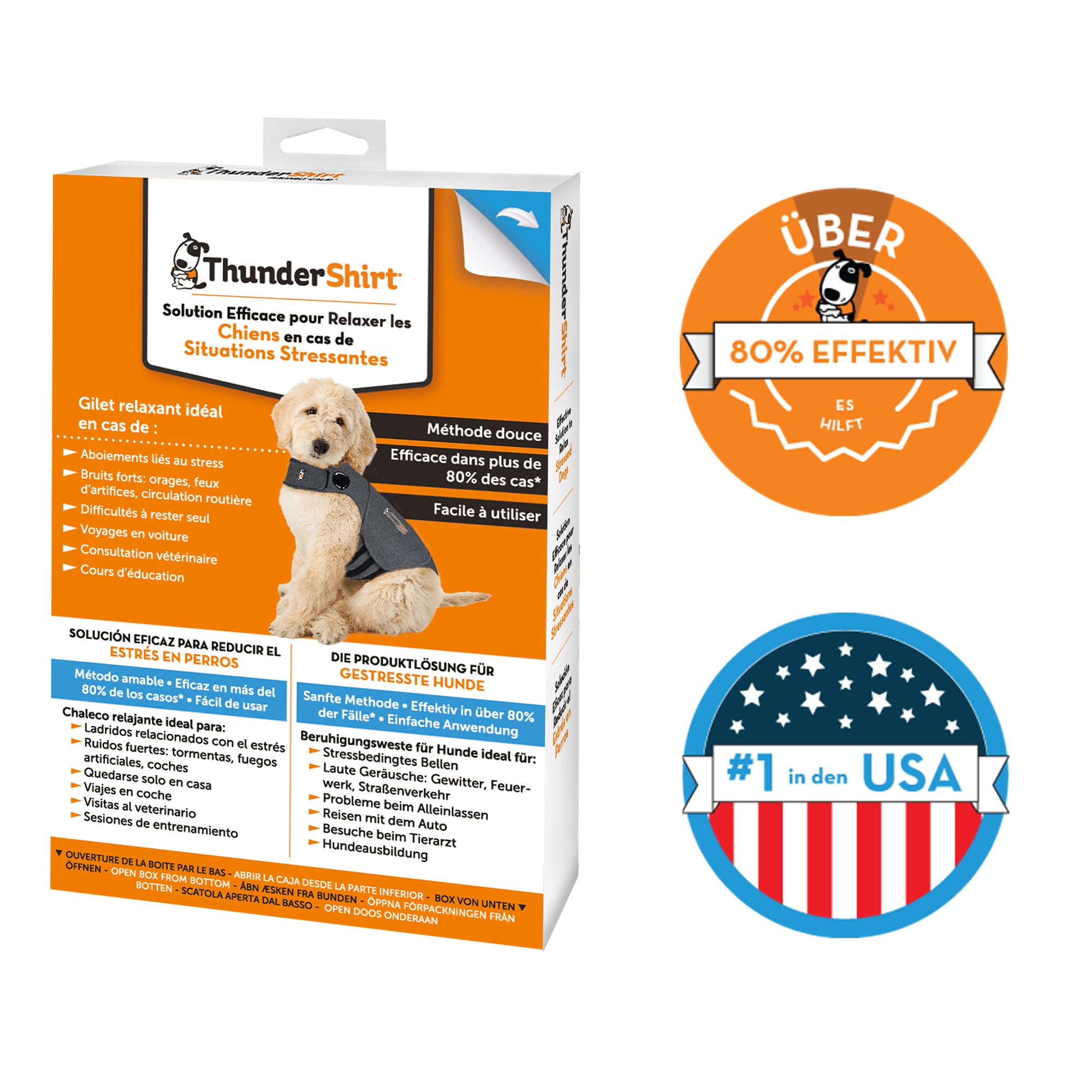 Petlife Thundershirt Hundemantel, Größe S, grau
