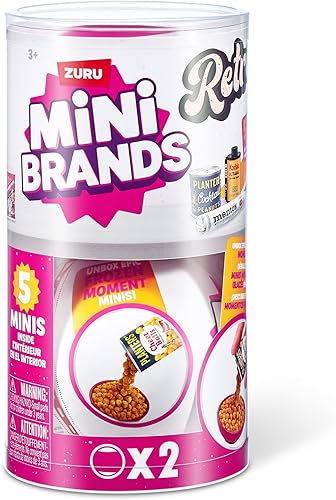 Miniatura 2 de Mini Brands Paquete de 2 Cápsulas Retro con más de 60 Mini's Misteriosos para Coleccionar, Licencias Reales, Coleccionables Raros, Paquete Ciego,