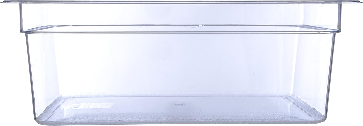 Carlisle FoodService Products 10203B07 StorPlus Full Size Polycarbonate Food Pan, 8" Deep, Clear - (Pack of 6)