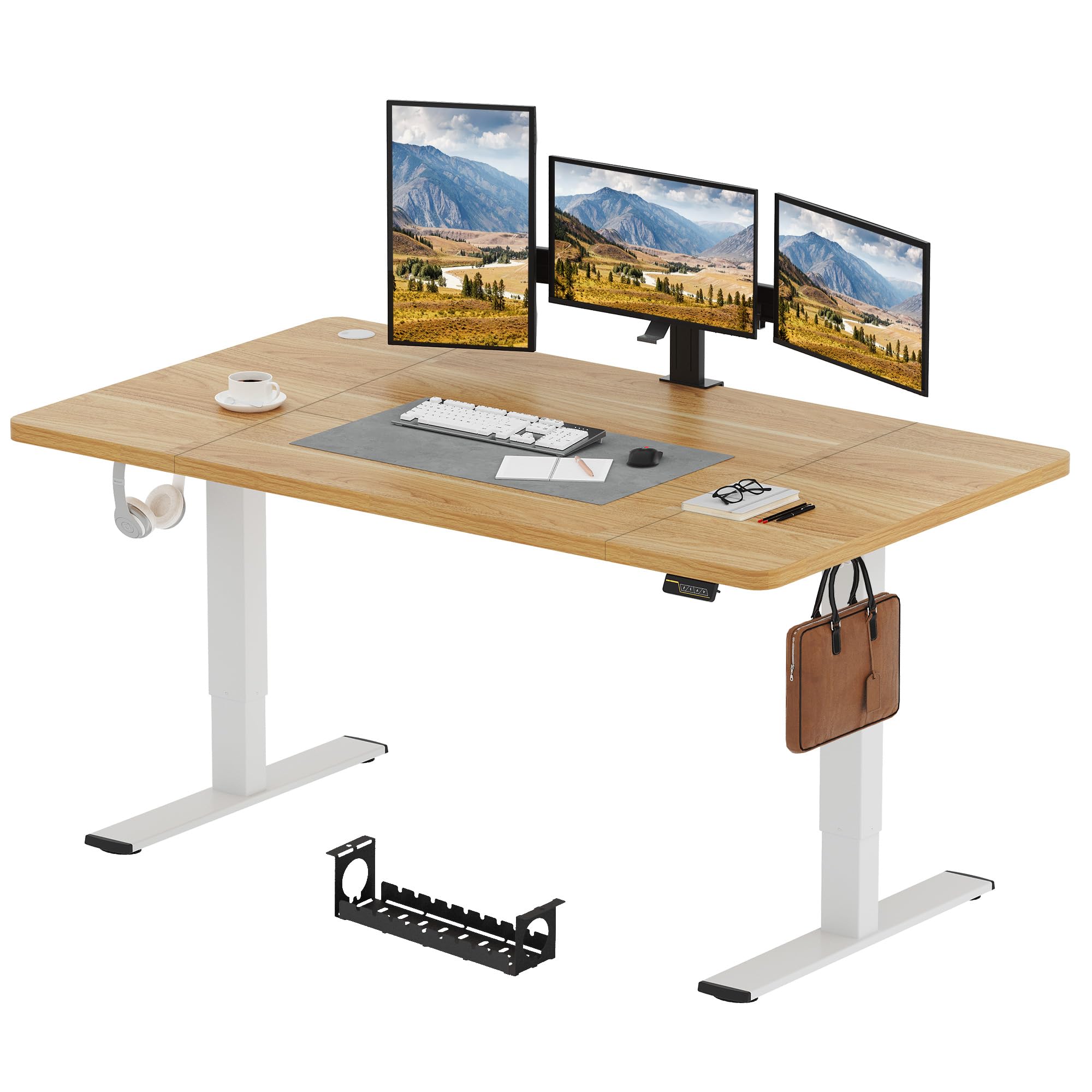 Bureau assis debout motorisé 180 cm avec fonction mémoire de hauteur