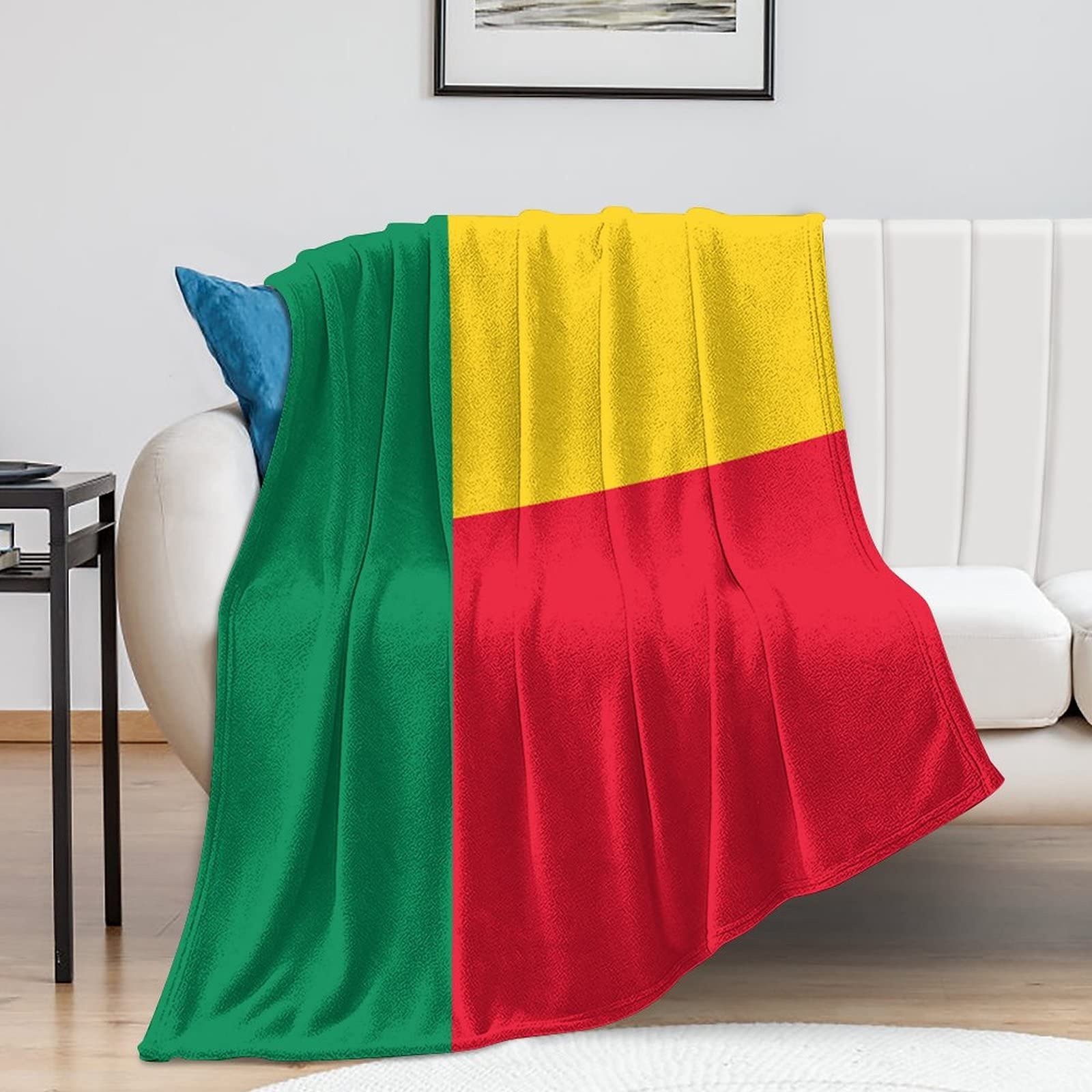 Couverture polaire Bénin réversible pour lit, plaid chaud contre le froid