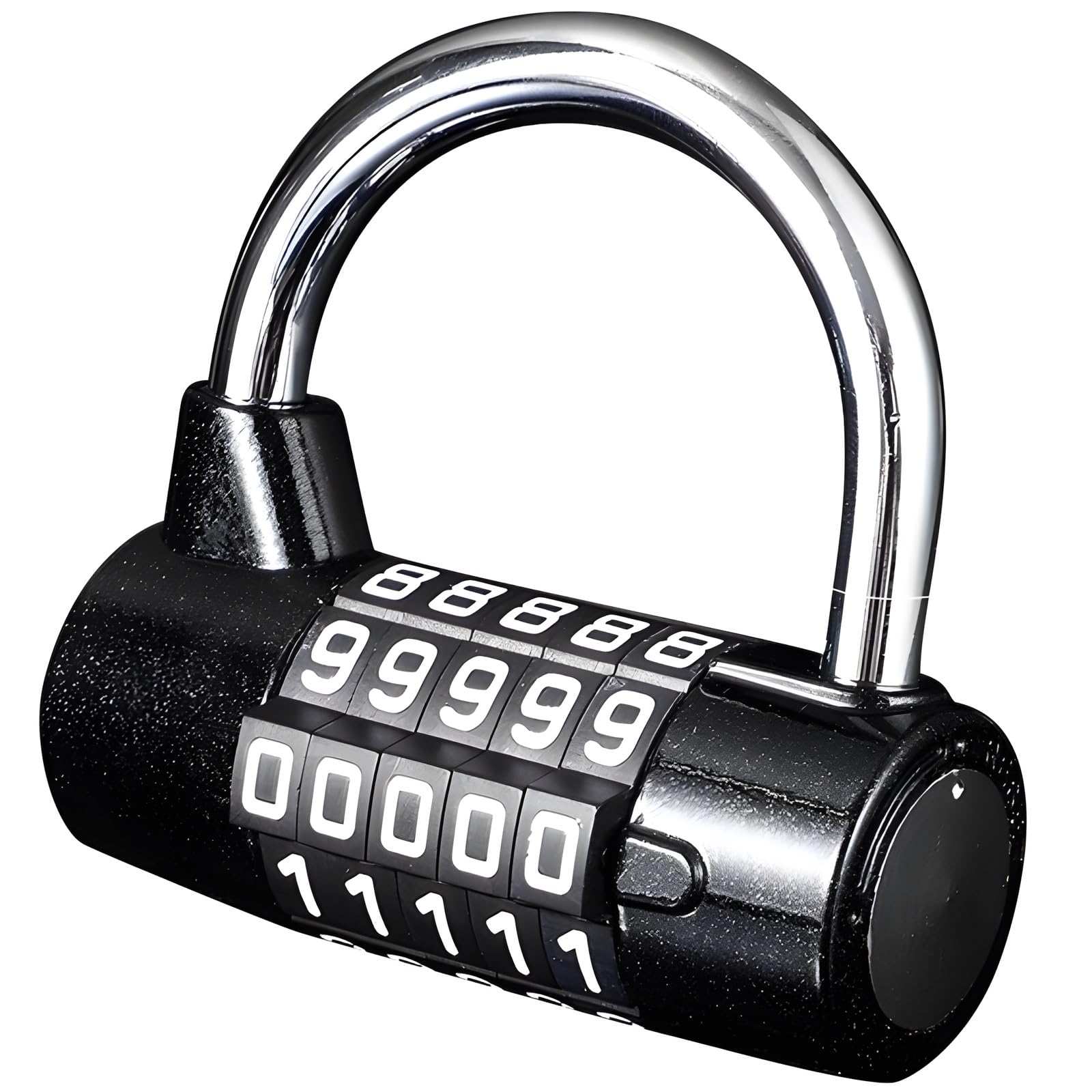 Combination Lock, Padlock, Locker Locks, Zinc Alloy, Rust-Resistant, for Securing Helmets, Bike Baskets, and Cabinet Doors(Black,Medium)