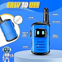 Vista 6 de Walkie Talkies de juguete para niños: comedyfun Mini Robots Walkie Talkies paquete de 2 regalos de Navidad y cumpleaños para niños de 3, 4, 5, 6, 7