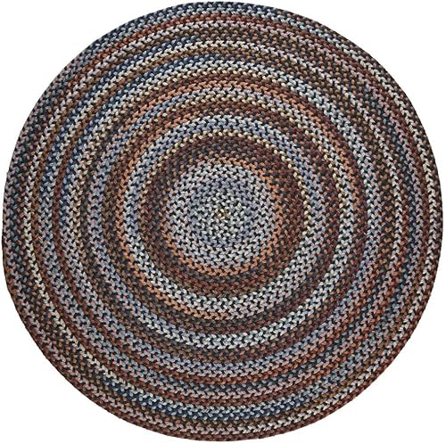 Miniatura 96 de Tapete reversible de lana, texturizado, grueso, trenzado. , Lana, Azul (Blue Dragon) Roca Negra,Azul (Blue Dragon),Mezcla azul y verde,Rojo