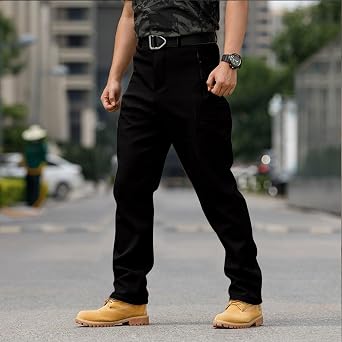 Men's Military Cargo Tactical Pants Ripstop Stretch Relaxed Fit Trousers Outdoor Hiking Pants with Multi Pockets