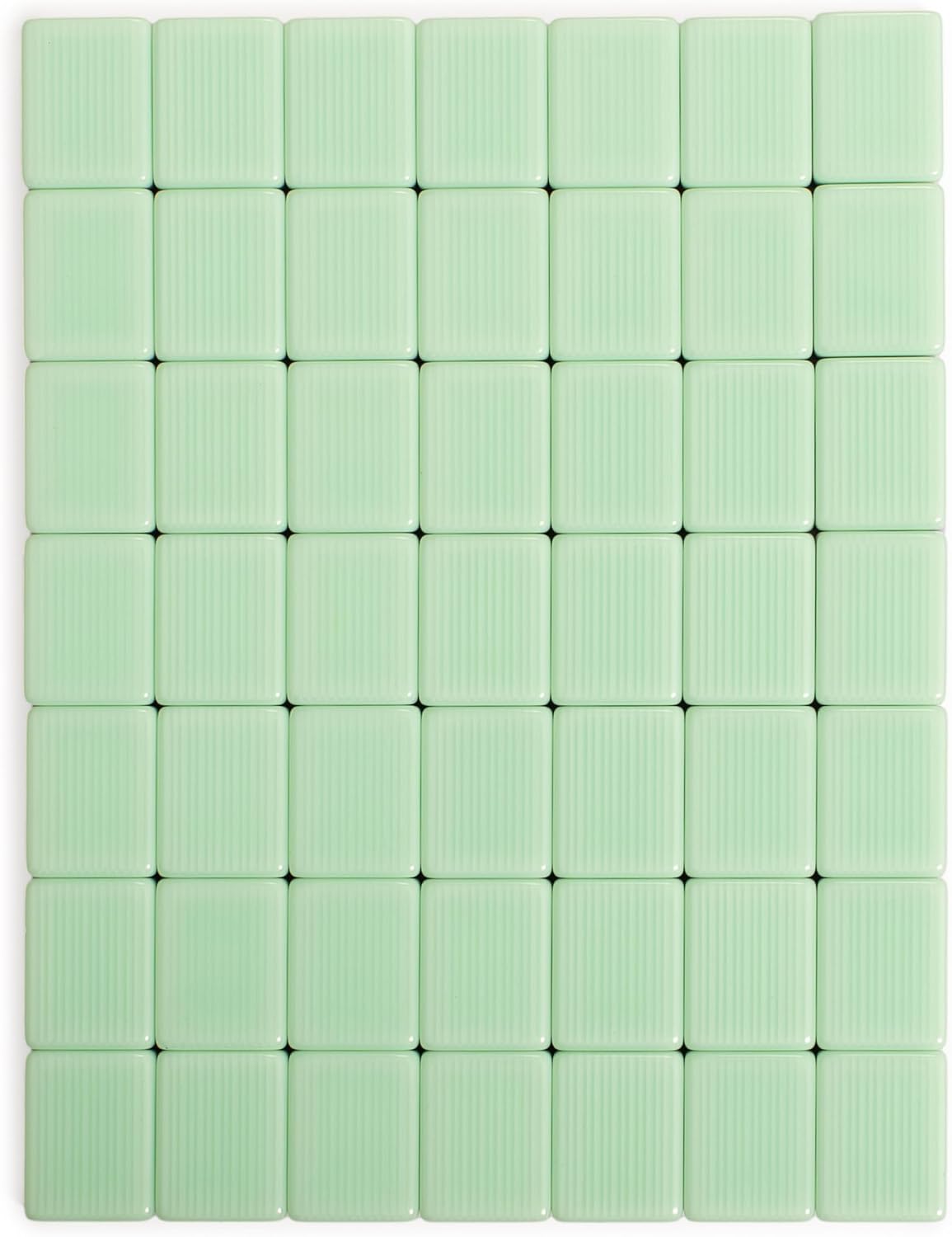 Yellow Mountain Imports American Mahjong Set, “Jade Horizon” – 166 Tiles with Wooden Racks & Pushers, Wright Patterson Scoring Coins, Dice, Wind Indicator, and Soft Beige Case