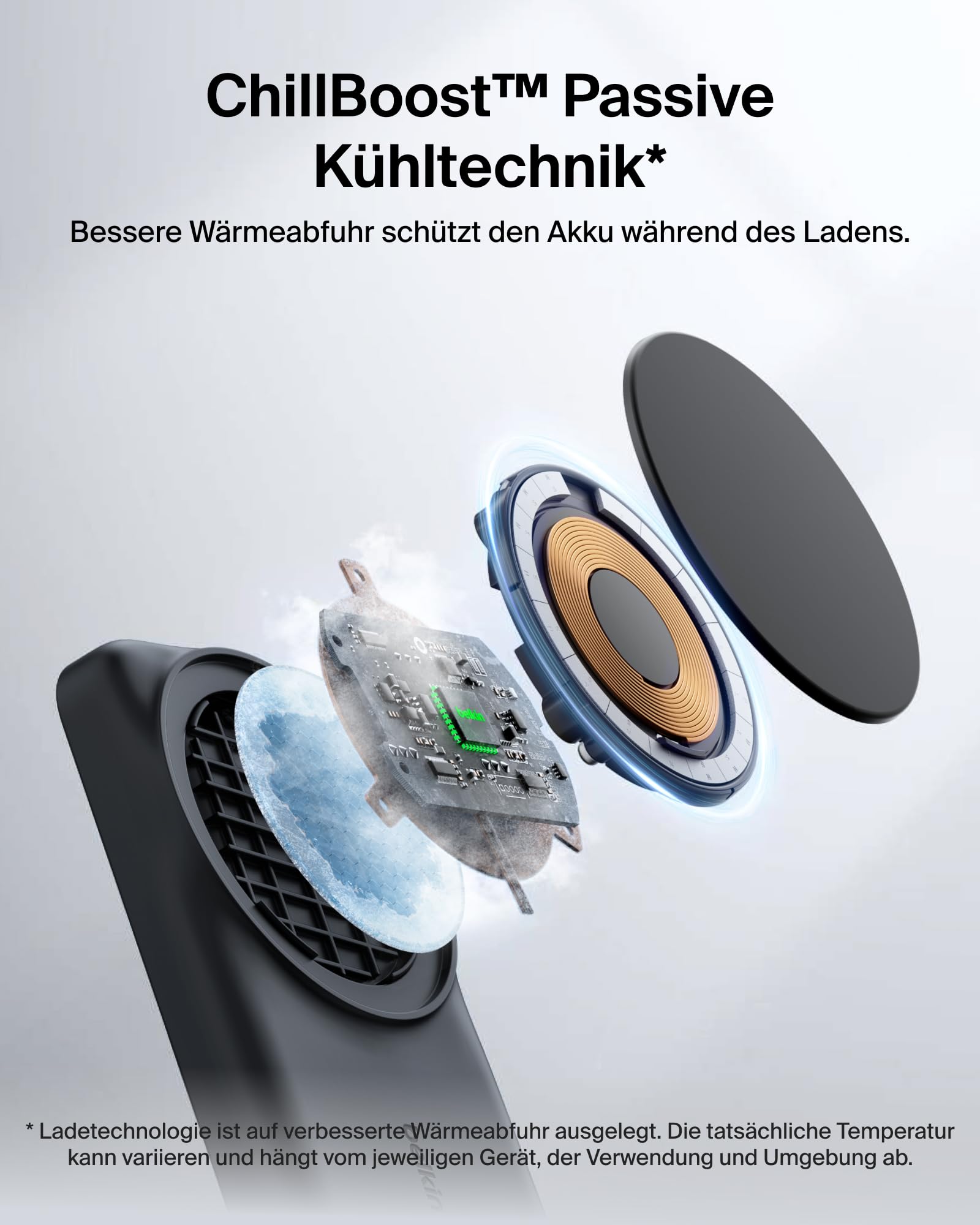 Belkin UltraCharge Qi 2.2 Ladestation 2 in 1, 25W, Ladegerät MagSafe Kompatibel, Induktive Ladestation für iPhone 17, iPhone Air, AirPods, Pixelsnap, mit USB-C-Anschluss, 45-W-Adapter – Schwarz