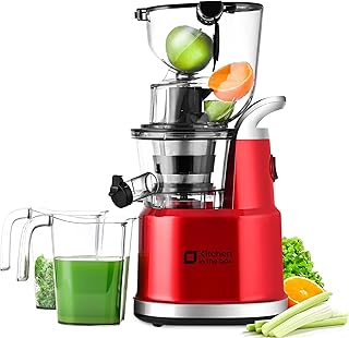 Kitchen in the Box Cold Press Juicer Machines,Slow Masticating Juicer Machine, With 3.26" Wide Feed Chute for Whole Fruits...
