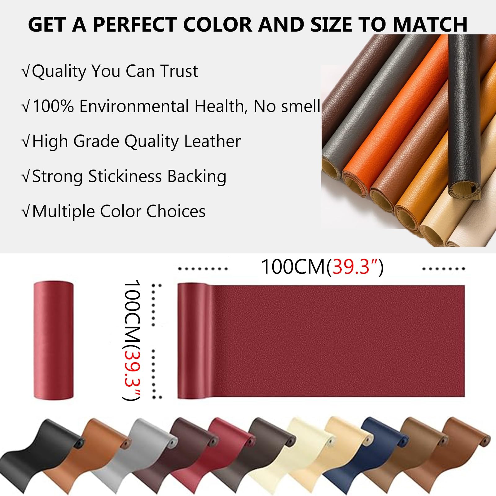 Patch De Réparation - Simili Cuir - 50 X 137 Cm - Auto-adhésif - Couleur Bleu - Beaux-Arts Et Loisirs Créatifs