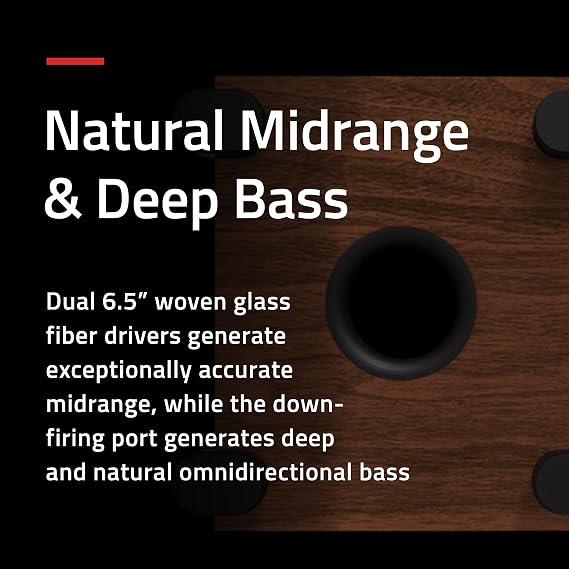 Fluance Ai81 Elite Powered 2-Way Floorstanding Tower Speakers, 150W Built-in Amplifier for 2.0 Stereo Music & Movie Listening, TV, Turntable, PC & Bluetooth - 2X RCA, Optical, Sub Out (Black Ash)