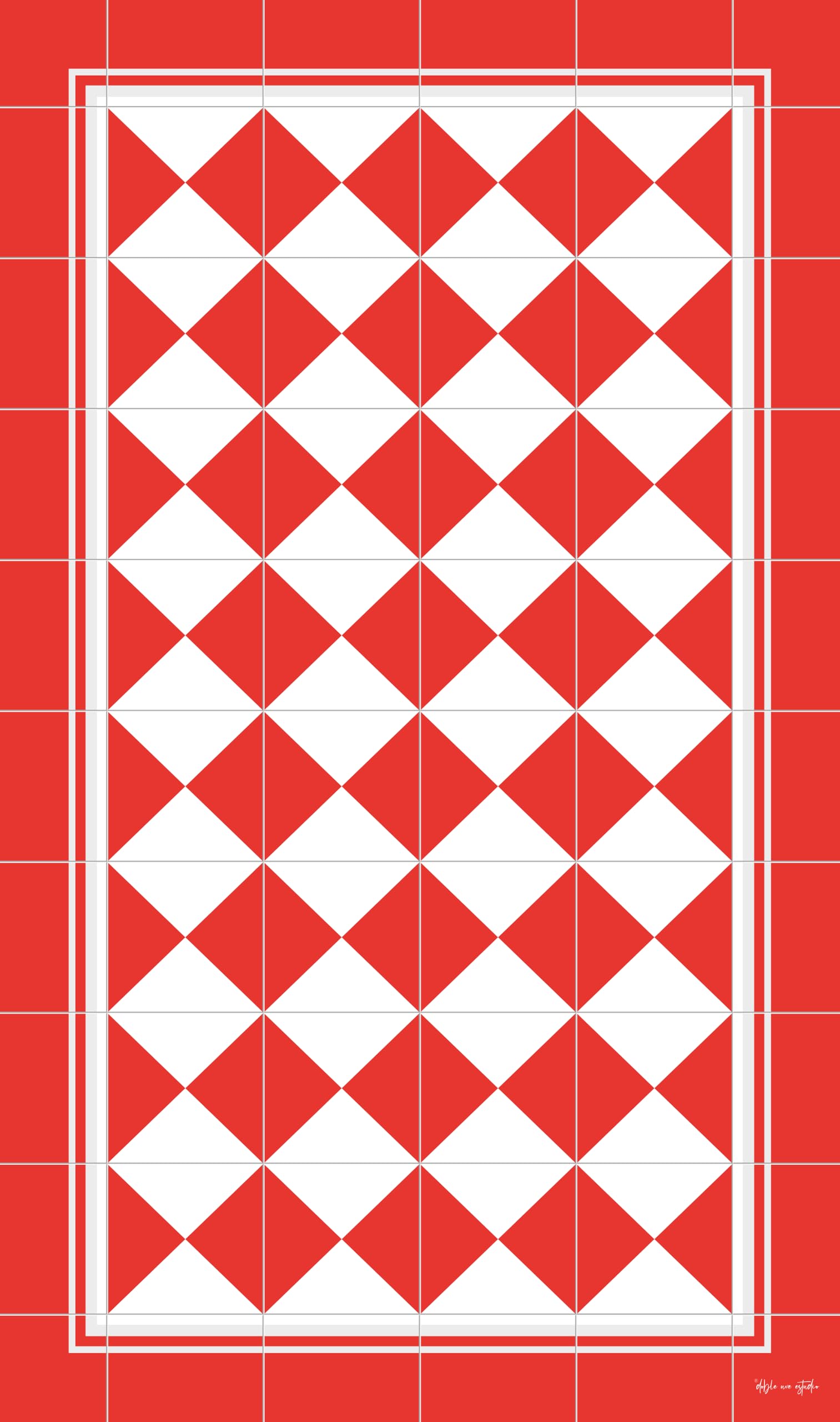 DobleUve Estudio Alfombra Vinílica Imperial | Rojo | 100x150 | Alfombra Cocina Lavable Antideslizante | Alfombra Vinilica | Suelo Vinílico | Alfombra Vinilo Salón