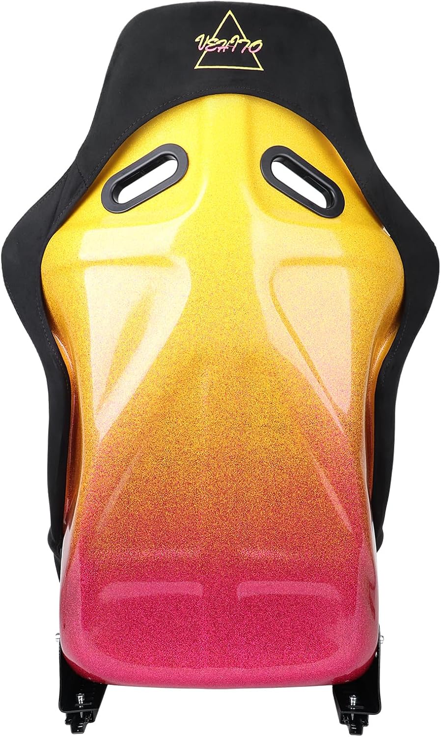 1-Side Large Fiber Glass Bucket Racing Seat w/Side Mounts,Sport Seats for Car Driving,16" D X 22" W X 36" H(Black)