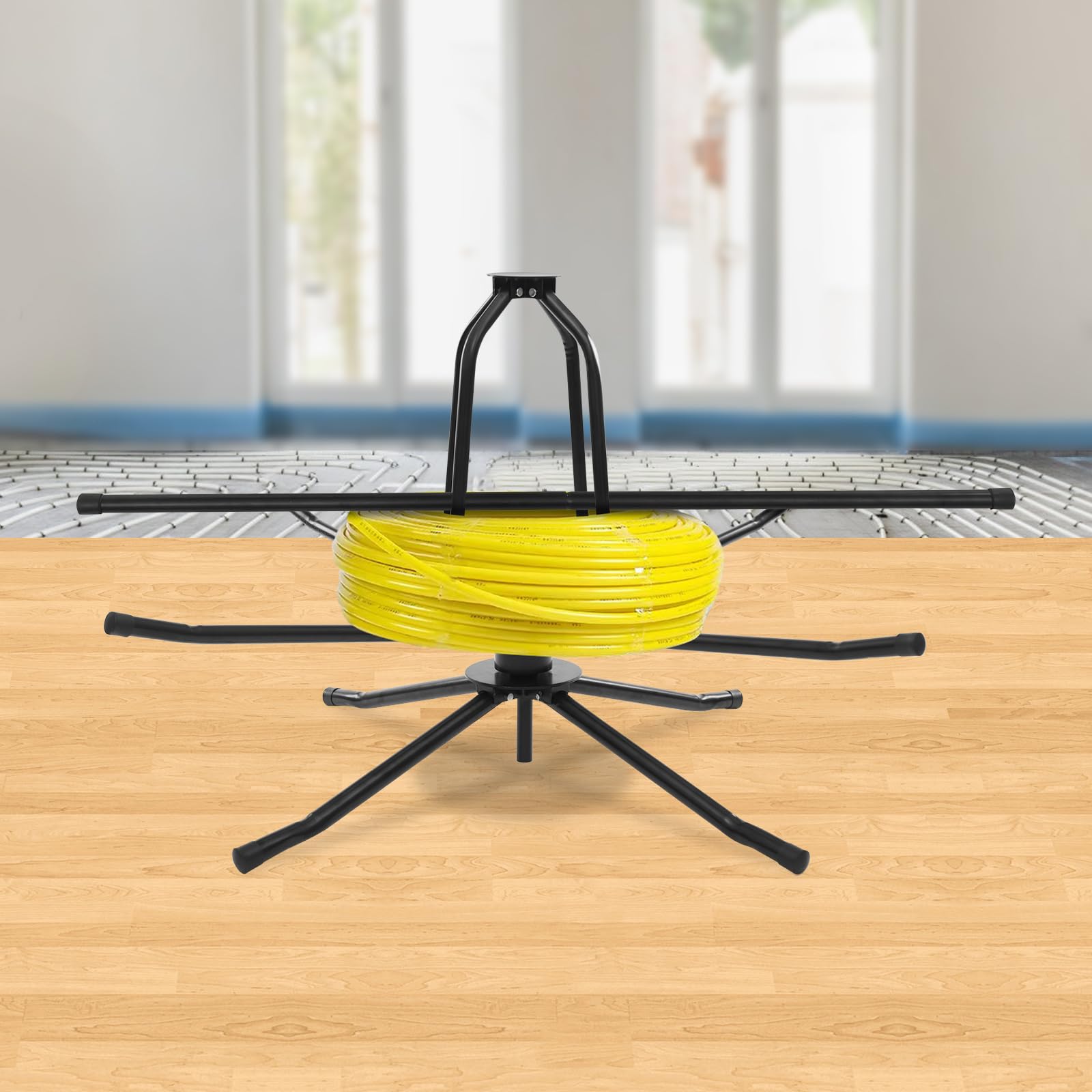 Dérouleur de tuyau pour chauffage au sol - Charge maximale : 200 kg - Pour tuyau PEX, PERT, PE