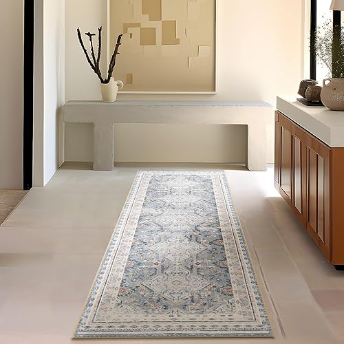 Miniatura 401 de Phantoscope Vintage Collection - Alfombra de área de 8 x 10 pies, alfombra grande para sala de estar, lavable, bohemio, antideslizante