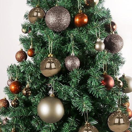 Vista 312 de 18 esferas medianas decorativas navideñas para árbol de Navidad, inastillables, para colgar, color púrpura, 2.5 pulgadas, paquete de 18