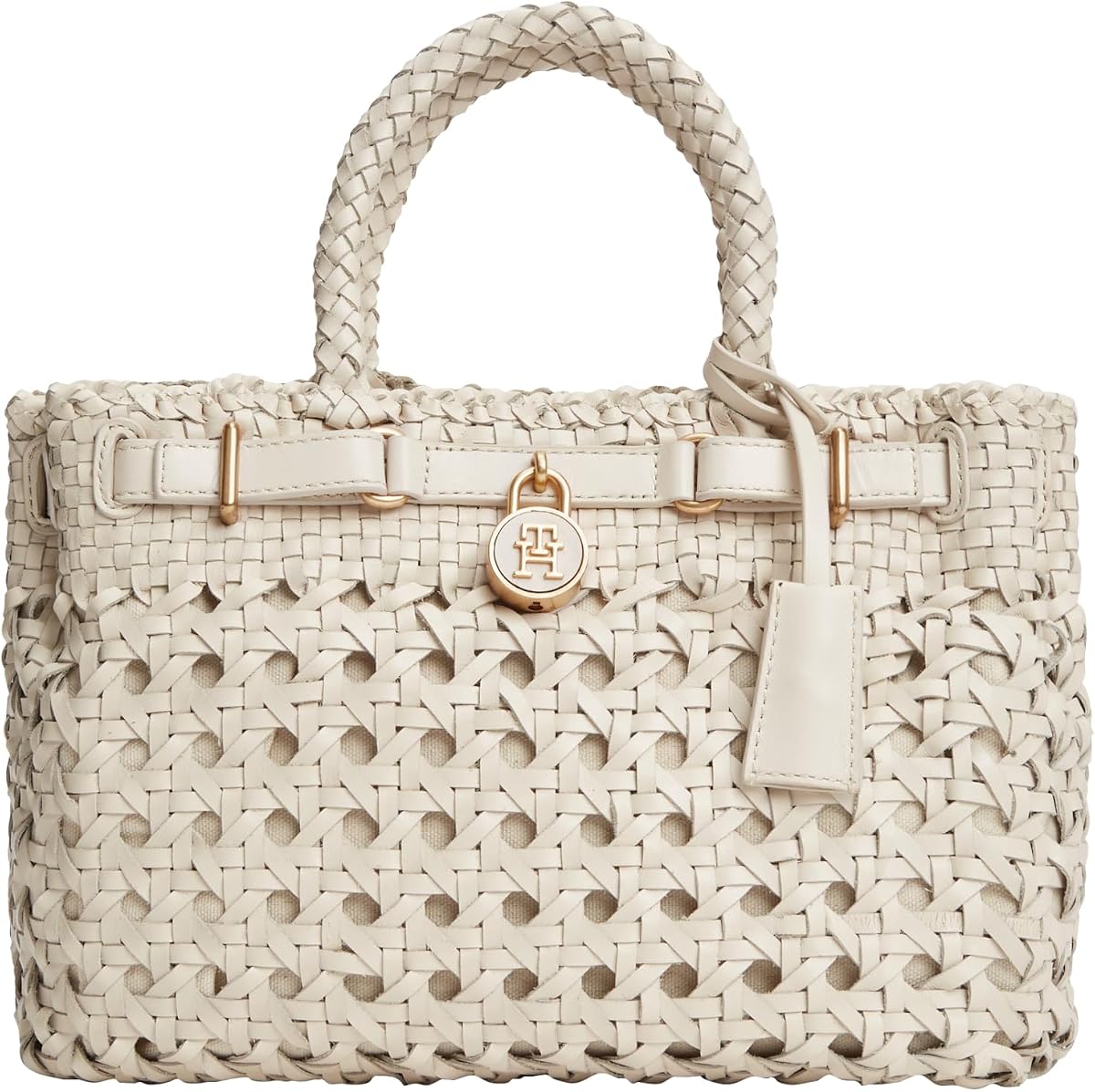 Tommy HilfigerBolso tote Icon pequeño de piel con cremallera de mujer