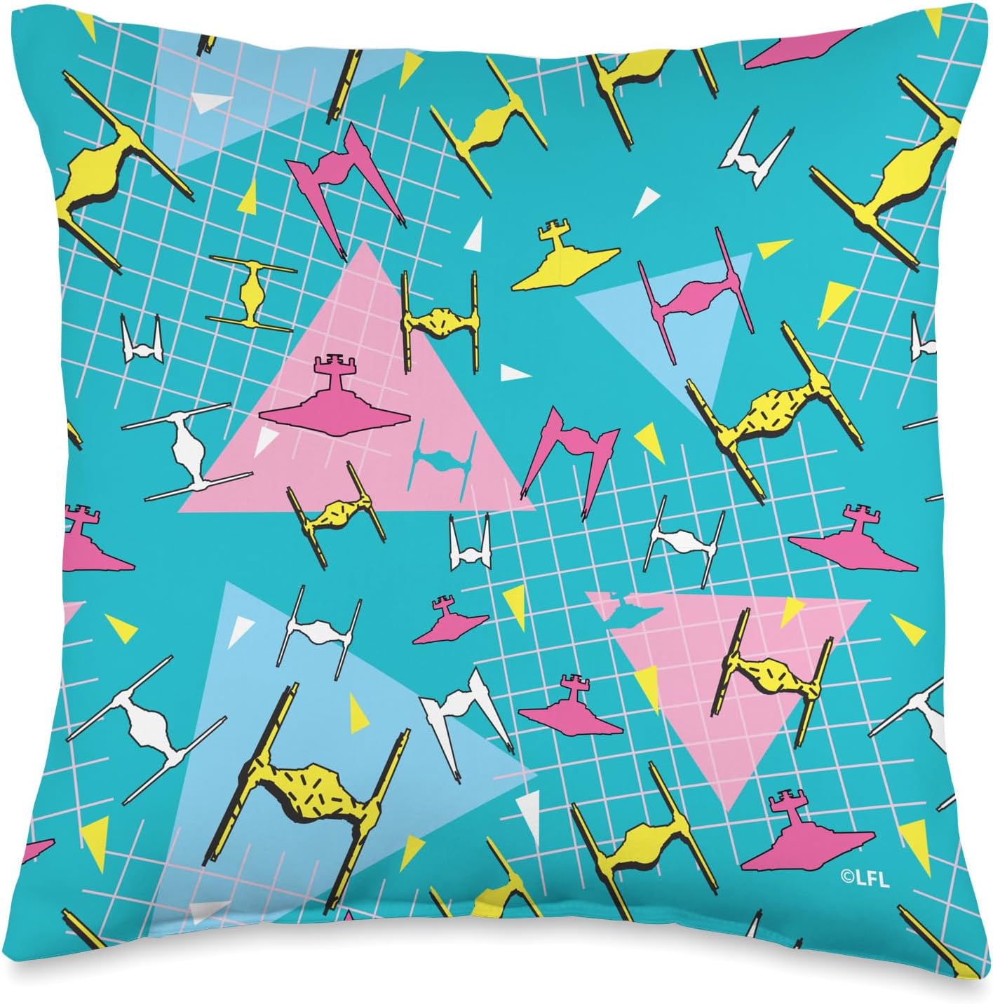 Star Wars Imperial TIE Fighters Star Destroyers Retro 90s Throw Pillow