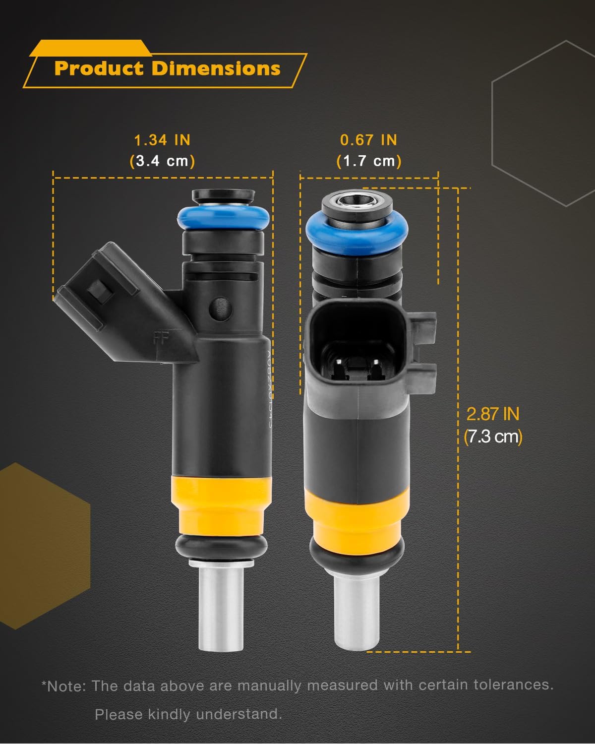 Fuel Injectors (8 PCS), 4 Holes, 5.7 6.1L, Compatible with 2005-2018 Dodge Challenger Charger Durango Ram 1500 2500 3500, Jeep Commander Grand Cherokee, Chrysler 300 Aspen, Replace#FJ732, 05037479AA