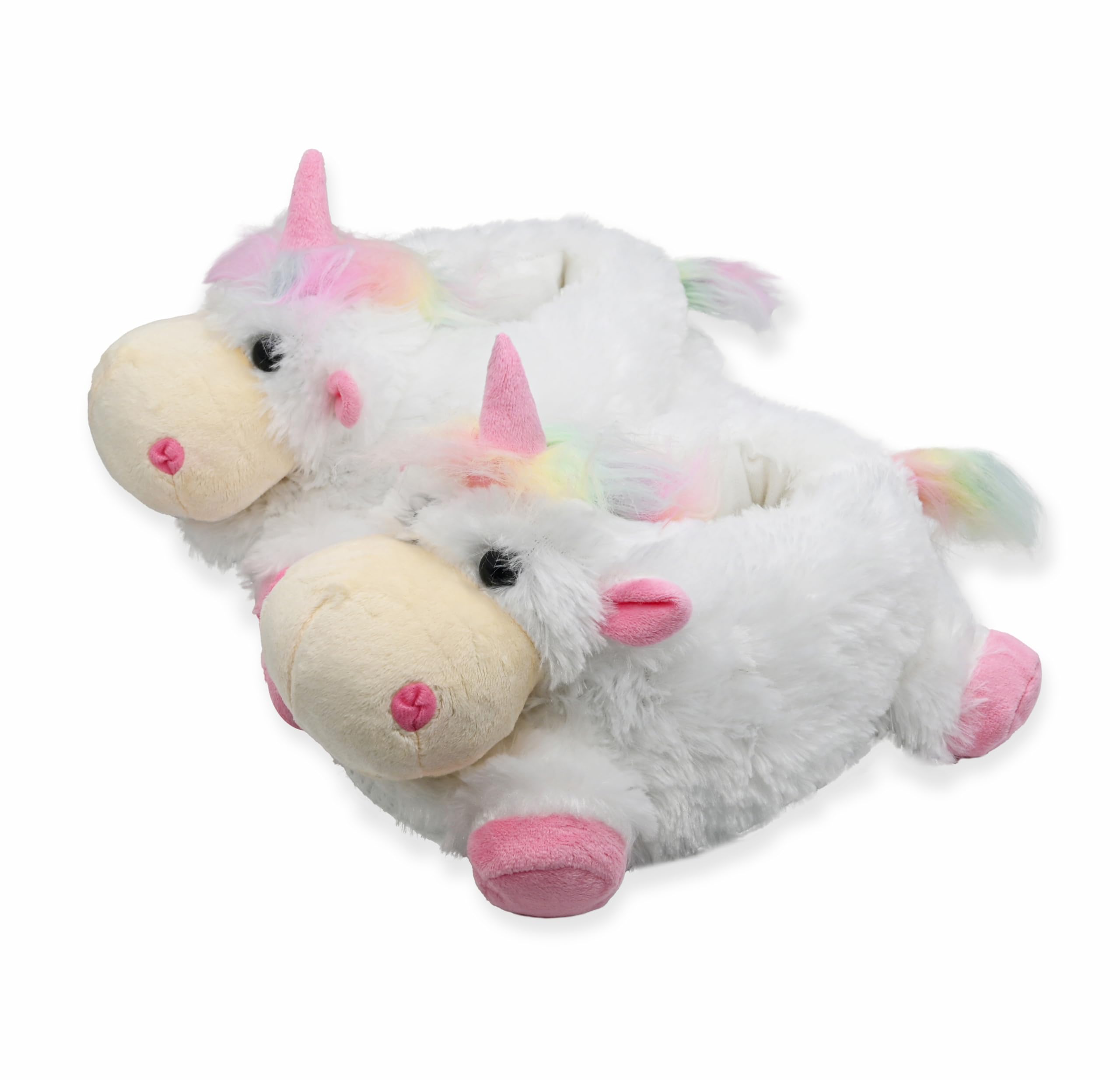 Onmygogo Pantofole da donna a forma di mucca, unicorno, pelose, per donne e uomini