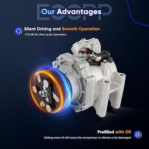 Miniatura 5 de ECCPP Compresor de CA 2002-2009 para Chevrolet Trailblazer para GMC Envoy para Saab 9-7x para Oldsmobile Bravada 4.2L Compresor de aire