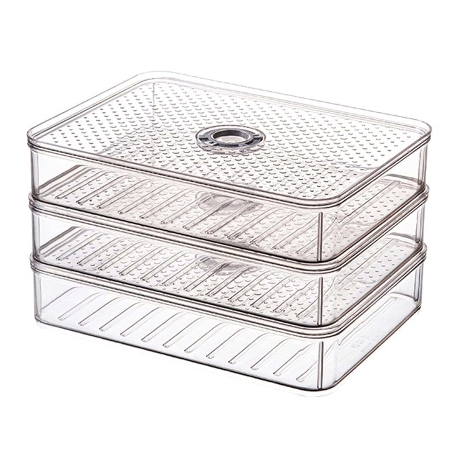 Estuche Organizador para Nevera con Soporte para Huevos con Temporizador, contenedores apilables para Nevera, albóndigas, Soporte para Huevos Vegetales, contenedor de Almacenamiento de Alimentos