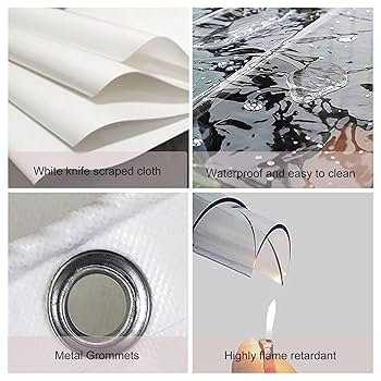 Amazon.com: Gazebo White Transparent Tarpaulin Side Panels