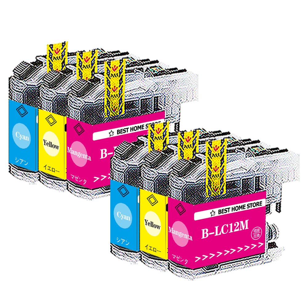 Amazon.co.jp: ブラザー用LC12インク (2C/2M/2Y) 6本セット ブラザー用