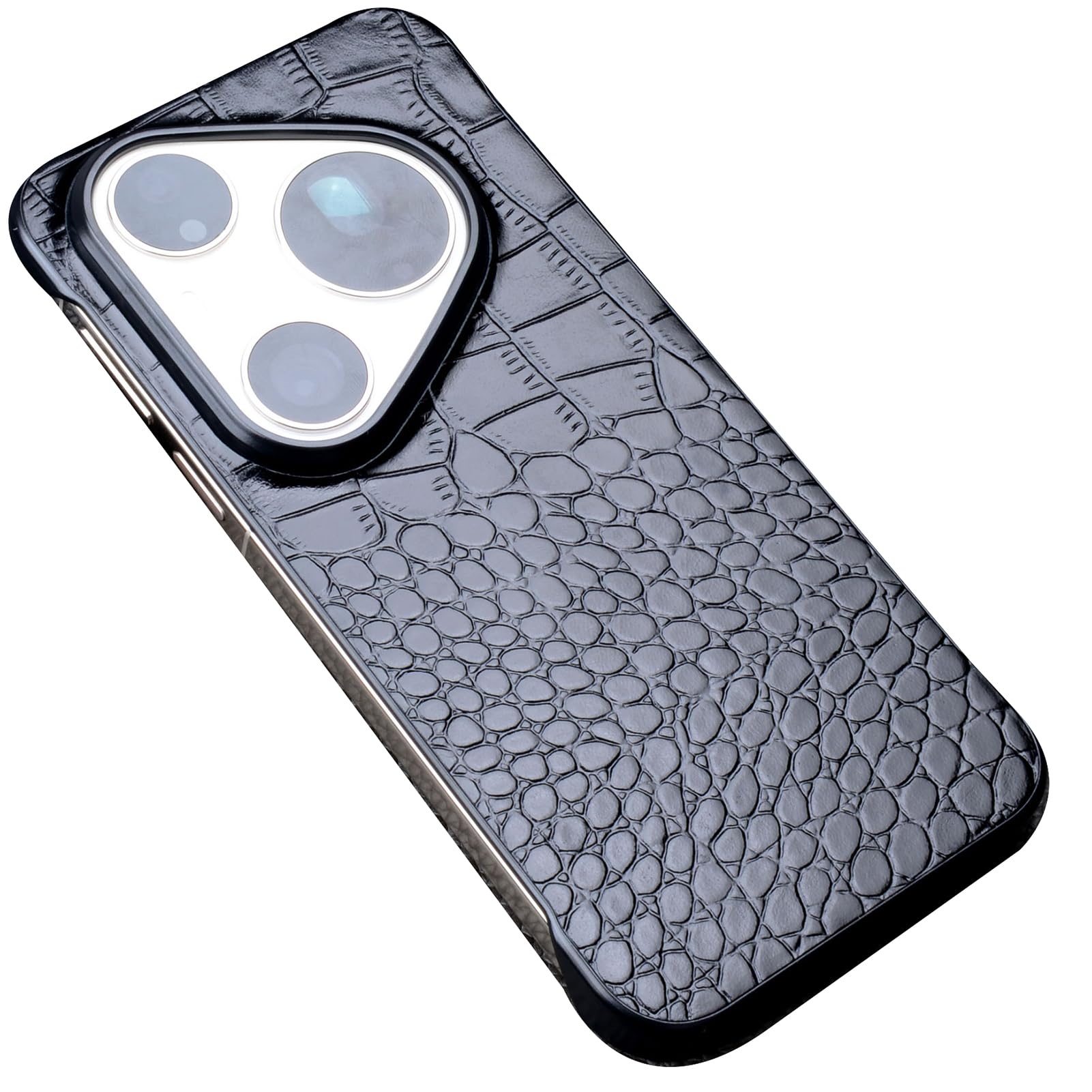 Coque Huawei Pura 90 Pro Max en cuir véritable crocodile