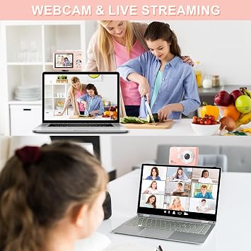 Digital Camera - 1080P FHD 44MP with 2.4 LCD Screen Compact Portable Vlogging Photo Camera with 32gb SD Card 16X Digital Zoom for Kids Teen Students Beginner (Upgrade Pink)