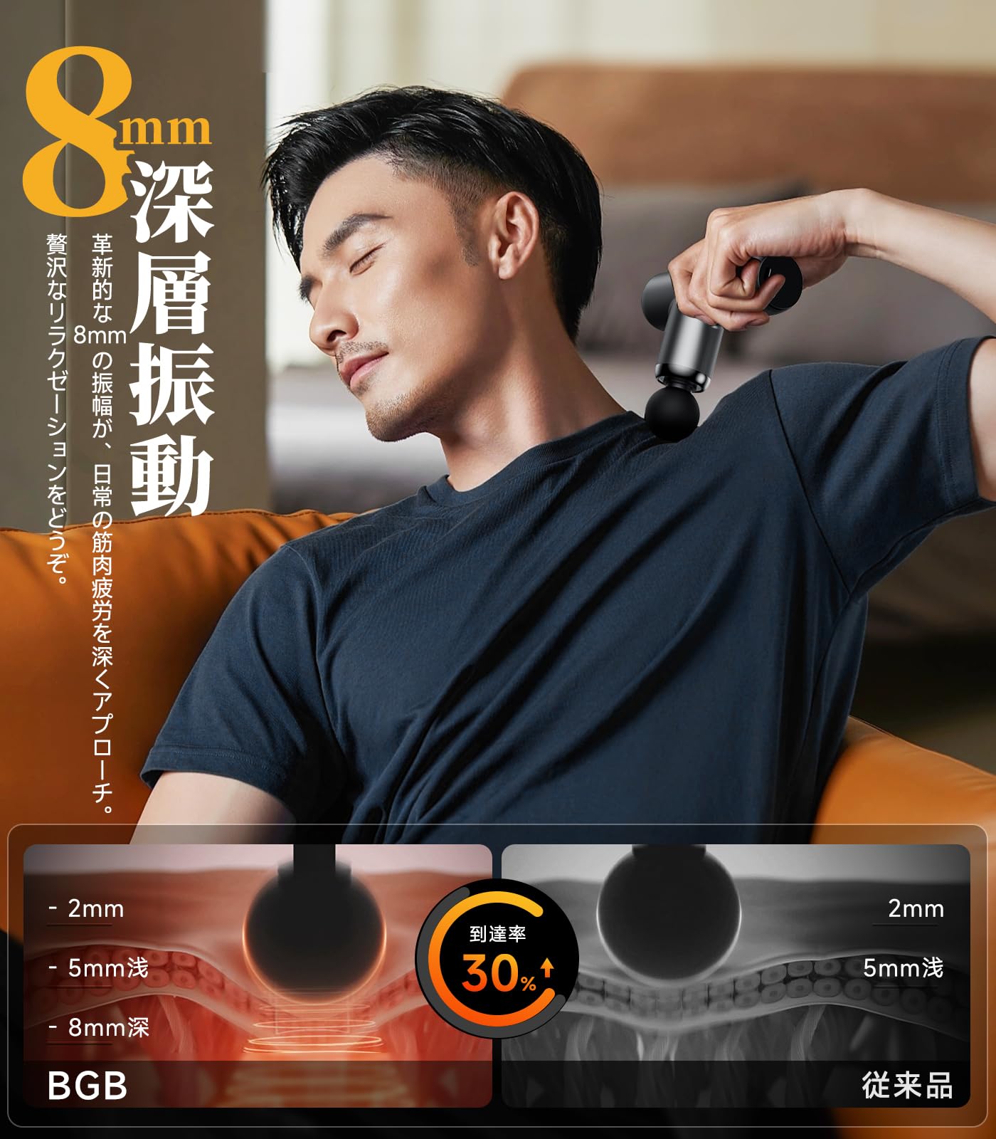 Amazon | 筋膜リリースガン 【実力派トレ一ナ一監修】ハンディガン