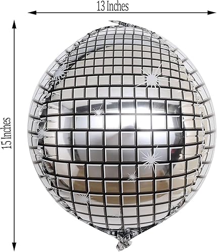 Miniatura 3 de Efavormart - Globo autosellante de papel de aluminio plateado de 15 pulgadas, globos de Mylar de disco al por mayor