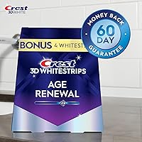 Vista 4 de Kit de blanqueamiento dental Crest 3D Whitestrips Age Renewal – 24 tratamientos (20 + 4 de bonificación), cada uno con 1 superior/1 inferior, 48